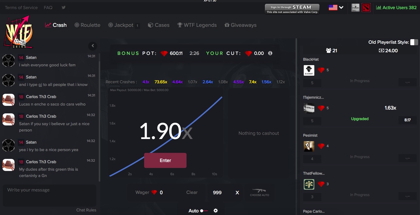 WTFSkins main page